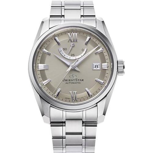 Orient Star Contemporary RE-AU0110N00B - Reloj de Pulsera automático para Hombre en Color Plateado con Correa de Acero Inoxidable, Resistencia al Agua: 10 Bar, diámetro de la Caja: 38,5 mm