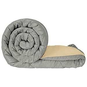 Story@Home Microfiber Ultra Soft Reversible Comforter – Single, Dark Beige and Grey
