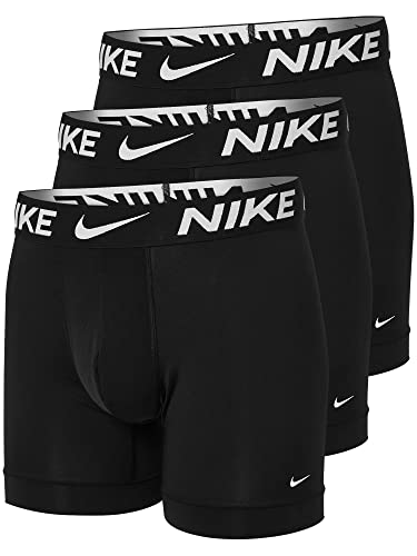 Nike Men`s Dri-FIT Essential Micro Boxer Briefs 3 Pack (B(KE1157-001)/W, Medium)