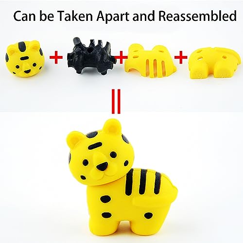 Urskytous 60PC ANIMAL ERASER 60Pcs Animal Erasers Desk Pets For Kids Pencil Bulk Puzzle Erasers Toys Gifts For Classroom Prizes,Game Reward,Treasure Box,Easter Egg Fillers,Goodie Bag Stuffers,Party Favors thumb #3