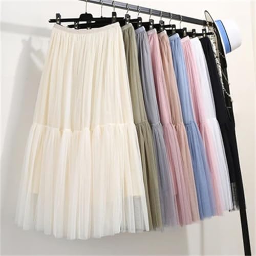 Sheer Mesh Skirt for Women Midi Skirt3