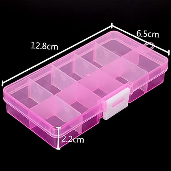 MABEK Smyckeskrin öronspik och örhänge arrangemang förvaringslåda genomskinlig plastlåda smyckeskrin pärla förvaringslåda