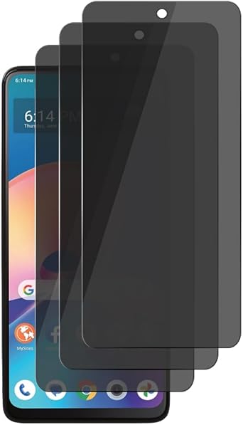 3 Pack For TCL 50 XL 5G / TCL 60 XE NxtPaper Privacy Screen Protector Anti Spy Private Tempered Glass, Anti Scratch, 9H Hardness