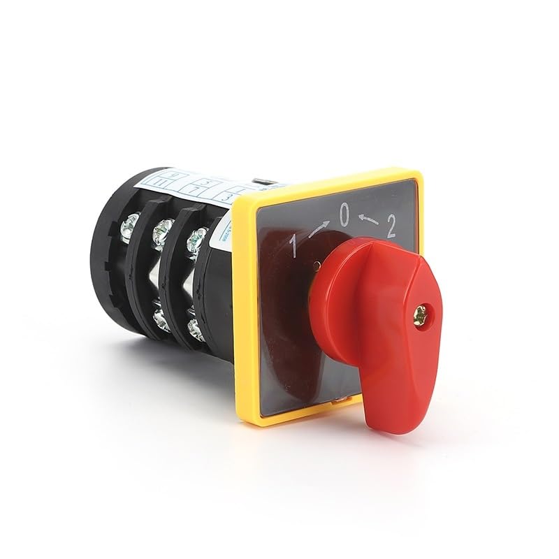Reset Momentary 3 Positions Manual Transfer Rotary Cam Switch 10A ZHUCO HZ5B  -10/B005.3 10A HZ5B-10/B005.3 10A 3 Pole 12 Screw Cam Changeover Momentary Revers