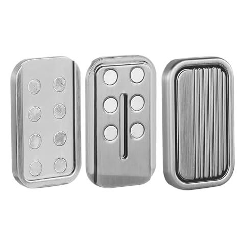 BIUMALL CP3 Fidget Slider EDC Adult Metal Fidget Toys ADHD Autism Sensory Toys Anxiety Stress Relief Toys Fun Office Desk Toys Gifts for Boyfriend and Father (Silver CP3) Cover