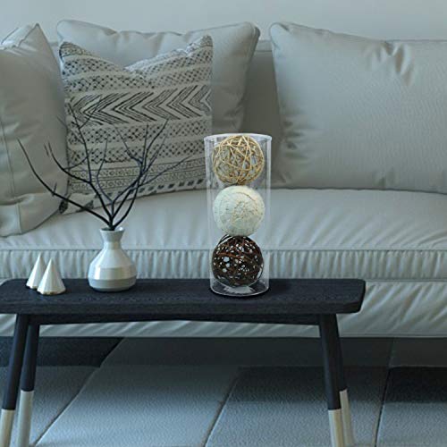 Blue Donuts Decorative Balls For Bowls Â€“ Decorative Balls For Centerpiece Bowl Fillers, Assorted Rattan Wicker Orb Balls, Vase Fillers, Brown, Pack Of 6 #TOP4