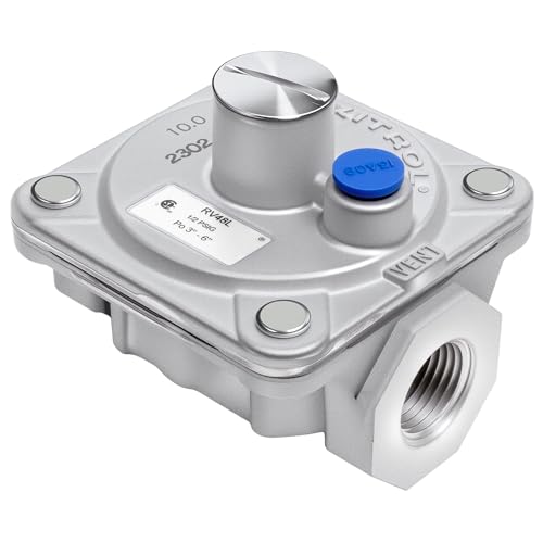 Maxitrol RV48L natural gas regulator, 1/2 in NPT, 3/4 in, 1/2 psig in