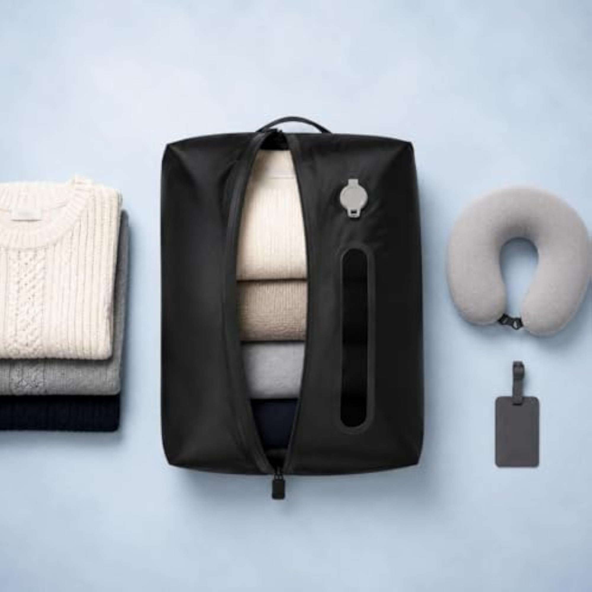 TPU Vacuum Storage Bag for Travel, Reusable Compression Bag