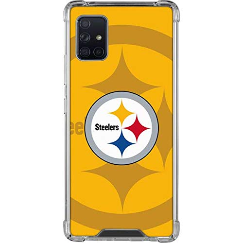 Skinit Clear Phone Case Compatible with Galaxy A51 5G - Officially Licensed NFL Pittsburgh Steelers Double Vision Design