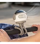 Ankrs Astronaut Baby Stroller Cooling Fan, 4000mAh Rechargeable Cute Stoller Fan with Flexible Tr...