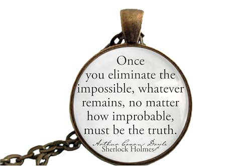 Professor Gift - Sherlock Holmes Keychain - Book Necklace -