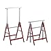 Produktbild Relaxdays Klappbock, 2er Set, 7-Fach höhenverstellbar, bis 200 kg, klappbare Arbeitsböcke, Werkstatt, Stahl, rot/Silber
