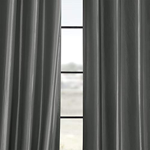 Hpd Half Price Drapes Grommet Faux Silk Taffeta Blackout Curtains For Bedroom 50 X 108 (1 Panel), Ptch-Bo112-108-Gr, Platinum #TOP7