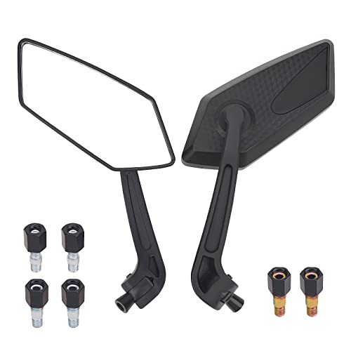 Ouyi Universal Motorcycle Mirrors, Hand Side Rear Group Left And Right Mirrors With M8 M10 Bolts, Compatible With Bike, Scooter, Atv, Utv, Dirt Bike And More #TOP4