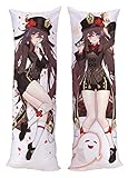 Anime Dakimakura Genshin Impact Hu Tao Double-Sided Print Hugging Body Pillow Case Two Way Tricot 160x50cm (63in x 19.6in) Bedding Pillowcase