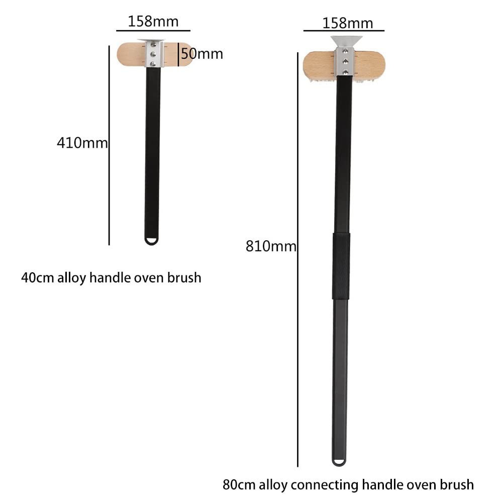 2 cepillos de cobre para horno de pizza, raspador de latón con de aluminio de 80 cm