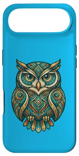 Elemental Folk Art Owl Symmetrical Mandala Bird Graphic �X�}�z�P�[�X iPhone Air �p