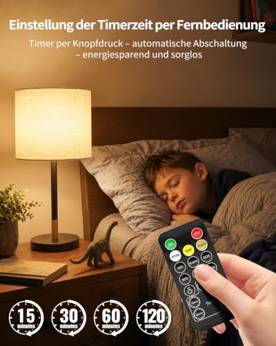 Suright Wiederaufladbare Glühbirne mit Batterie, 3 Farben Dimmbare Abnehmbare Akku Glühbirne mit Fernbedienung und Timing für Nicht… – Ansicht 5