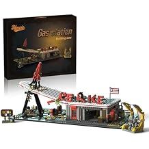 Gas Station Building-Bricks Set - Game and TV Series Scenes Modular Collection Kit with Minifigures 1768 Pcs Building Set for Adults & Teen & Movie and Game Lovers