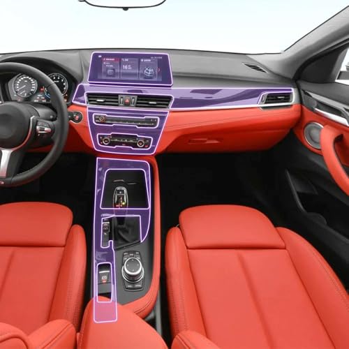 Anti-Rayures Console Centrale BMW X2 Film Protecteur TPU Transparent pour Écran 2018-2023
