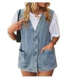 jeans jackets with fur MULTIPLE STYLES: This versatile vest can be paired with various tops and bottoms, offering flexibility for different occasions and allowing users to express their unique personality