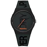 Type de mouvement : quartz Superdry Homme Analogique Quartz Montre avec Bracelet en Silicone SYG189NB