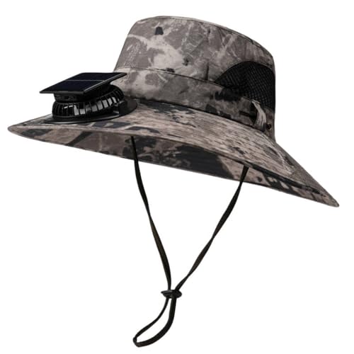 Chapeau de soleil respirant anti-pluie avec ventilation solaire intégrée