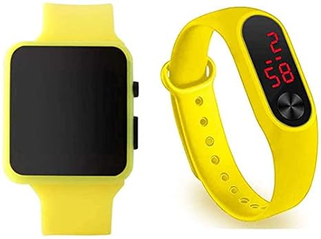 V&Y Silicone Unisex Slim Digital LED Pack of 2 Boys & Girls Bracelet Band Watch - Best Birthday Party Return Gifts for Kids Digital Watch - for Boys & Girls