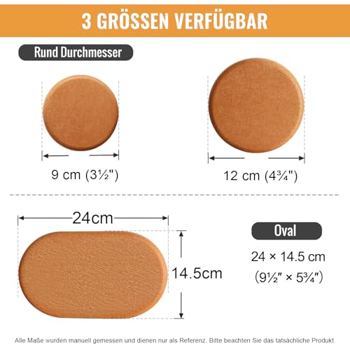 PISAO Möbelgleiter für Schwere Möbel Filz, 8 Stück -9cm Extra Dickes Design- Filzpads für Möbel, Möbel einfach bewegen, Schützen Sie Ihre Holzfußböden