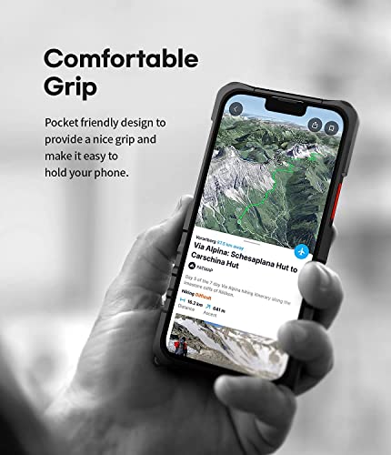 Goospery Z Bumper Crossbody Compatible With Iphone 13 Pro Max Case [Strap Included] Shock Absorbing Dual Layer Structure Tpu Edge Crystal Clear Pc Cover With Shoulder Strap Outdoor Design - Black #TOP3