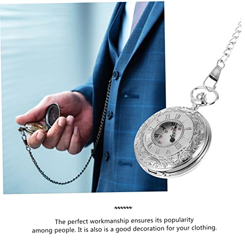SHERCHPRY relógio de bolso com algarismos romanos relógio de homem vintage relógios colar cara