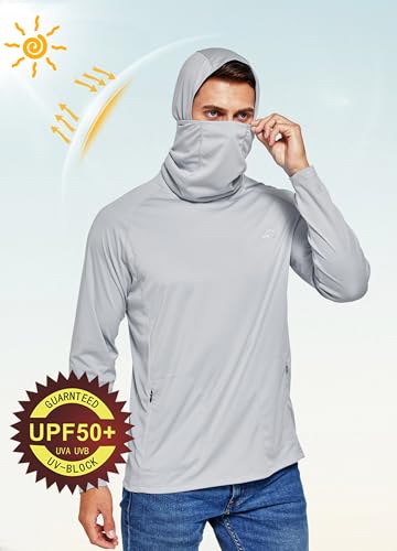 Sudadera con capucha hombre pequeña gris transpirable de manga larga 6