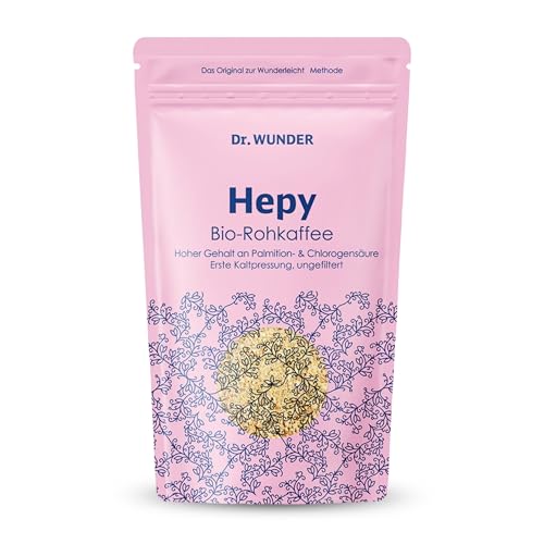 Dr. Wunder Hepy-Kaffee 250g: Grüner/Goldener Spezialkaffee | besonders hoher Gehalt an Koffein und Palmitinsäure | für den Kaffee-Einlauf geeignet
