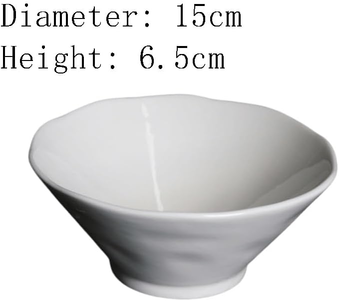 Household Hotel Ceramic Bowl Cap Shaped Noodle Instant White Ramen Soup Tableware