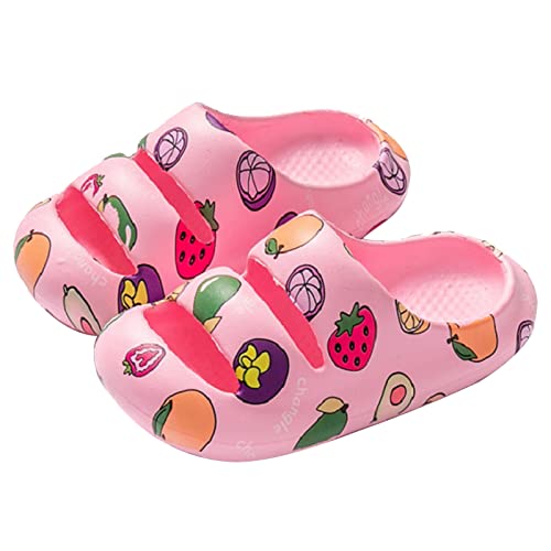 Chaussons Enfants Slippers Mignon Filles Garçon Sandales été Plage Piscine Plates Pantoufles Chaussures de Douche AntidéRapantes Rose 29 30 EU Cover