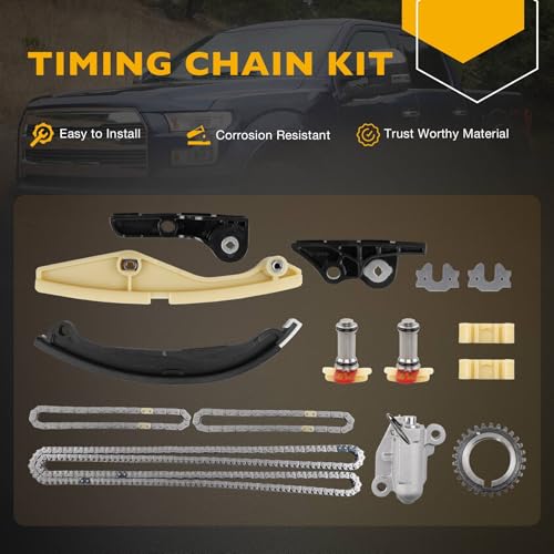 3.5L 3.7L Engine Timing Chain Kit with Water Pump, Camshaft Holding Tool Kit, Compatible with 2011-2019 Ford F-150 Edge Explorer Taurus Flex Mustang Lincoln MKT MKS, Replaces# 252-955 303-1530 by Gledewen - Image 2