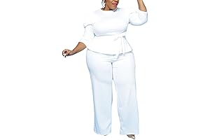Plus Size White Suit