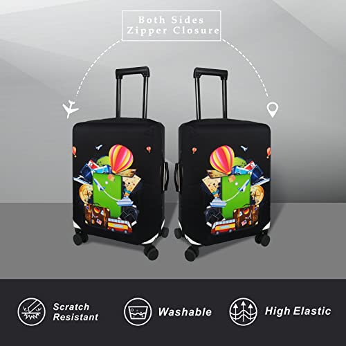 Image of Explore Land Travel Luggage Cover Suitcase Protector Fits 18-32 Inch Luggage, Travel, XL