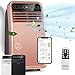 Klarstein Condizionatore Portatile 4in1: Climatizzatore Casa, Ventilatore Aria Fredda 12.000 BTU/3,5 kW, Aria Condizionata Portatile, Night Mode, Smart App, Telecomando, Fino a 59 m², Rosa Dorato