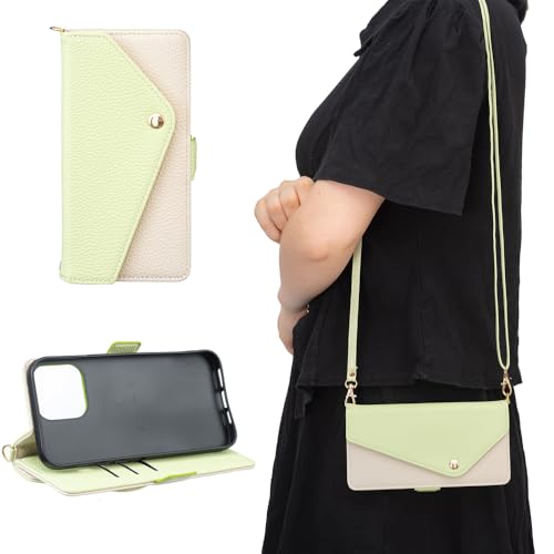 case for iPhone 16 plus �J�o�[ �A�C�t�H�� 16 �v���X �P�[�X �蒠�^ ���킢�� ������� �V�����_�[ �΂߂��� �X�g���b�v �X�^���h�@�\�t�� ���z�^ �}�O�l�b�g�t�� �J�[�h���[ �ϏՌ� �S�ʕی� (B3-�O���[�� ��, �ɓK�p��