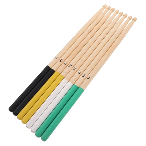 Baquetas Toddmomy de madera de arce, 4 pares, para práctica de batería, adecuadas para principiantes y profesionales, bares, cafés y conciertos miniatura 1