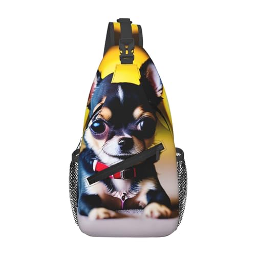 Chihuahua Dog Stylish Men'S Messenger Bag - Durable Polyester, Huge Capacity & Adjustable Strap