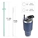 Silicone Straw for Yeti Rambler, 2PCS Reusable Straws & 1 Cleaning Brush for Yeti 30/20 oz Tumbler with Magslider Lid, Adjustable Drinking Straws Accessories Patent Pending (Black)