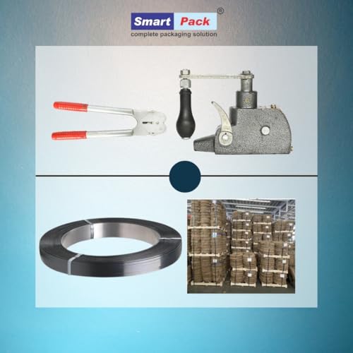 Image of SMART PACK Manual Strapping Tool for Packaging of MS Strip Strapping | Heavy-duty strapping | Goods strapping machine | Portable strapping device | Sealing Width Size 12-19MM, Pack of 1