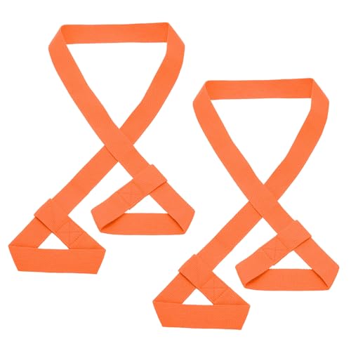 TIXIPEM Roller Skate Leash [2Pcs] - Adjustable Ski Boots Carrier Strap Use for Ski & Snowboard Boots & Yoga Mats - [Orange] Reusable Shoulder Sling Leash