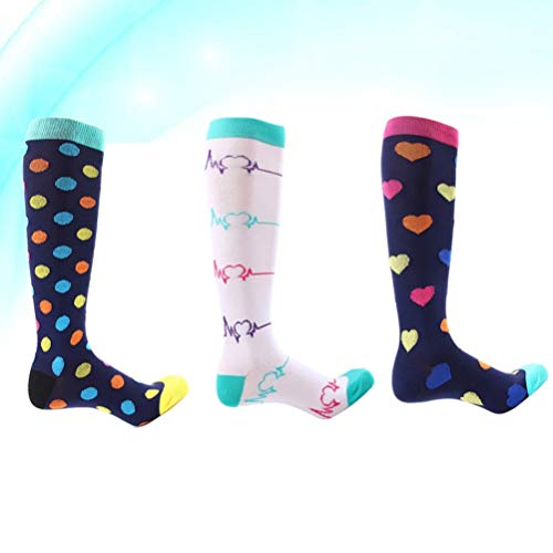 3 pares de meias de compressão unissex BESPORTBLE, meias de compressão para suporte de mangueira de