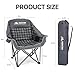 Huskfirm 2 Pack Camping Chairs Oversized Padded Camping Chair Heavy-Duty Foldable Camping Chairs with Cup Holder and Cooler Bag Portable Lawn Chair for Sports Outdoors-Support 450LBS, Grey