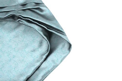 Image of BLACKSMITH Jacquard Microfiber Neckwear Ascot and Matching Pocket Square Set for Men