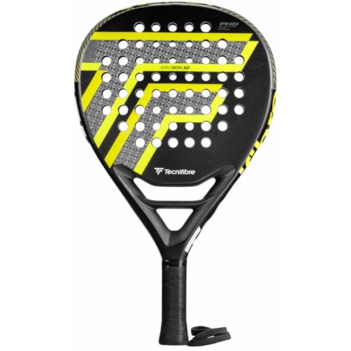 Raquette de padel Tecnifibre Wall Breaker 375 diamant noir jaune pour smash puissant