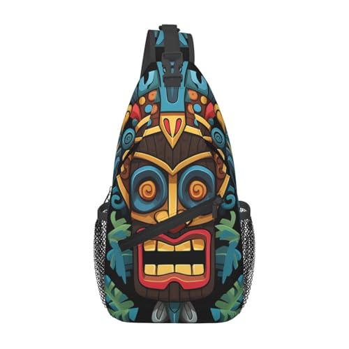 Mochila Sling Pequeña para Senderismo Unisex Negra miniatura 2